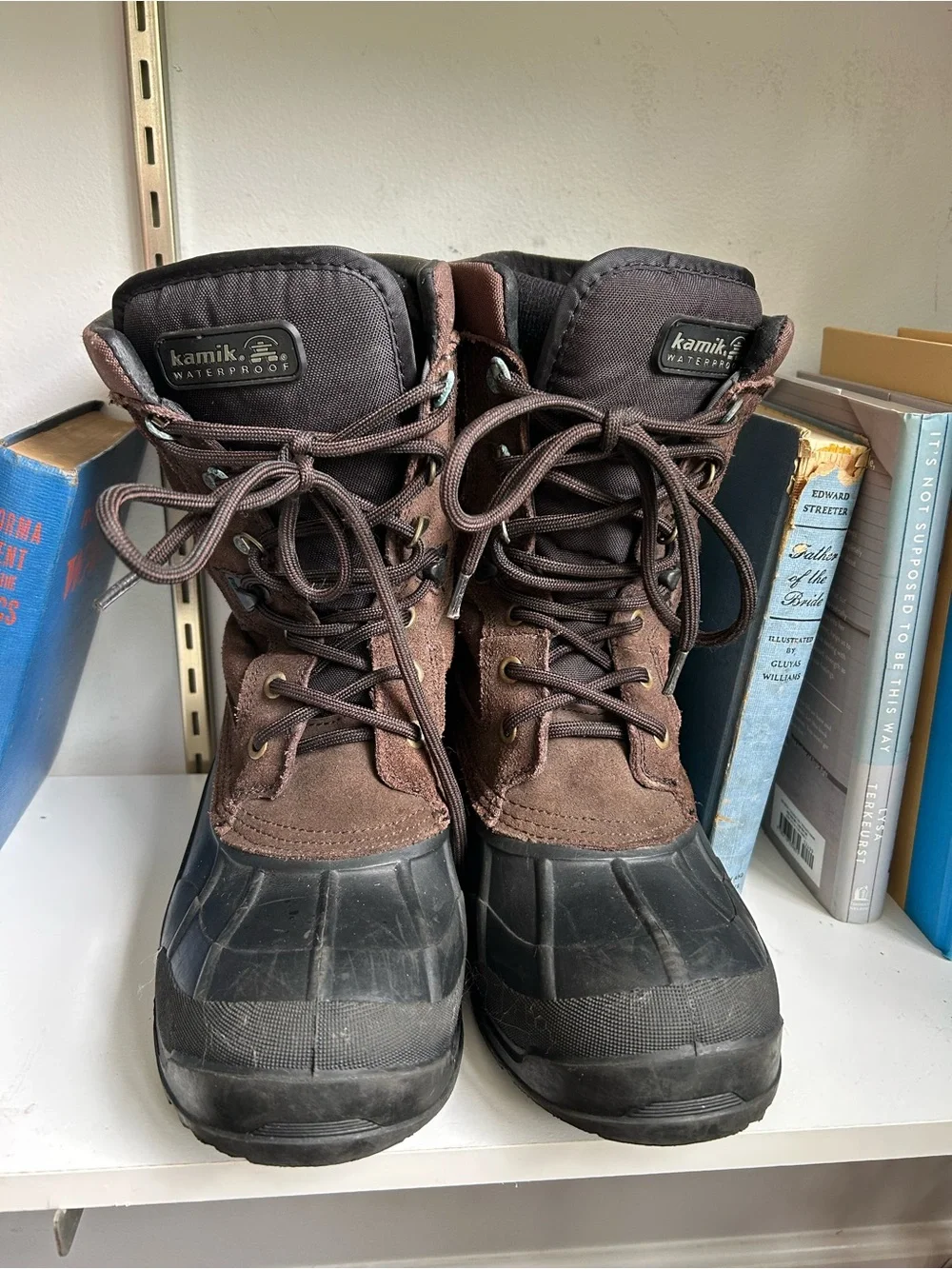 Kamik Brown & Black Waterproof Men's Snow Boots - Lace-Up Insulated